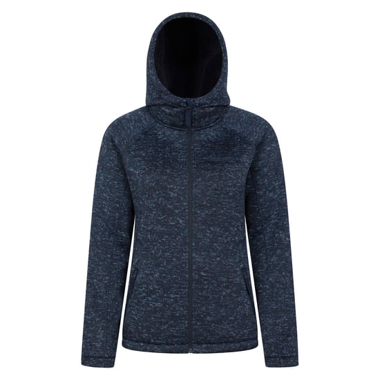 Mountain Warehouse Womens/Ladies Nevis Faux Fur Lined Full Zip Hoodie (Navy) - Image 1