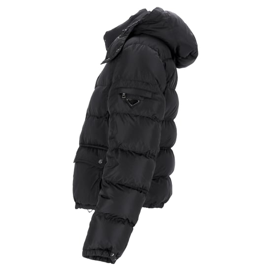 Prada Sport Quilted Hooded Down Jacket in Black Nylon - Image 2