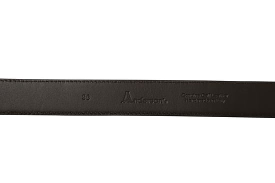 Anderson's Buckle Belt in Dark Brown Suede - Image 4