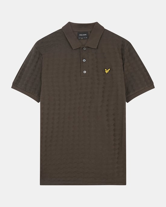 Polo de manga corta con rombos gris metalizado de Lyle & Scott - Image 5