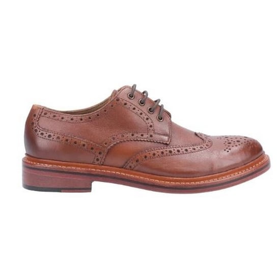 Cotswold Mens Quenington Goodyear Welt Lace Up Leather Shoe (Brown) - Image 3