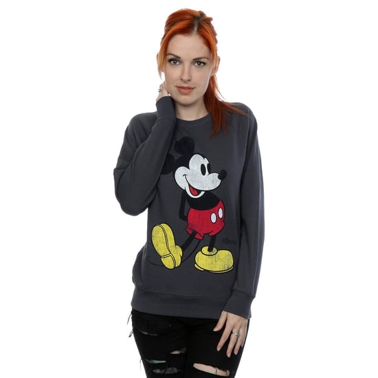 Disney Womens/Ladies Mickey Mouse Classic Kick Sweatshirt (Dark Heather) - Image 2