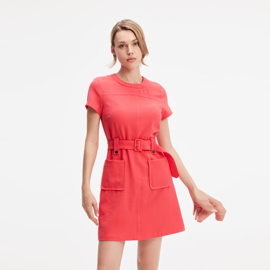 Patch pockets short dress - Image 2