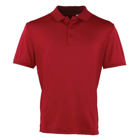 Premier Mens Coolchecker Pique Polo Shirt (Burgundy) - Image 1