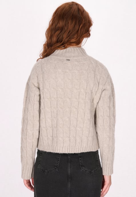 Dreimaster Pullover women light brown melange - Image 4
