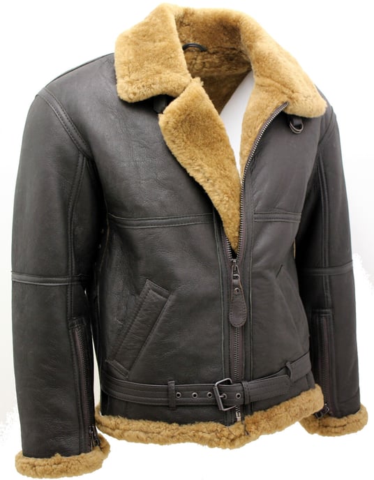 Chaqueta de aviador de piel de oveja de la RAF - Skyfair - Image 2