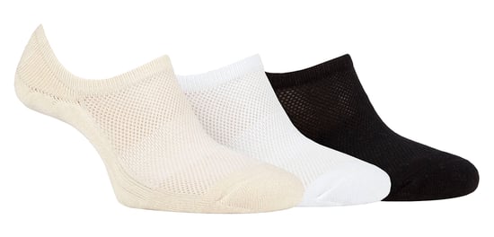 Calcetines Invisibles de Bambú para Mujer - Crema / Negro / Blanco - Image 1