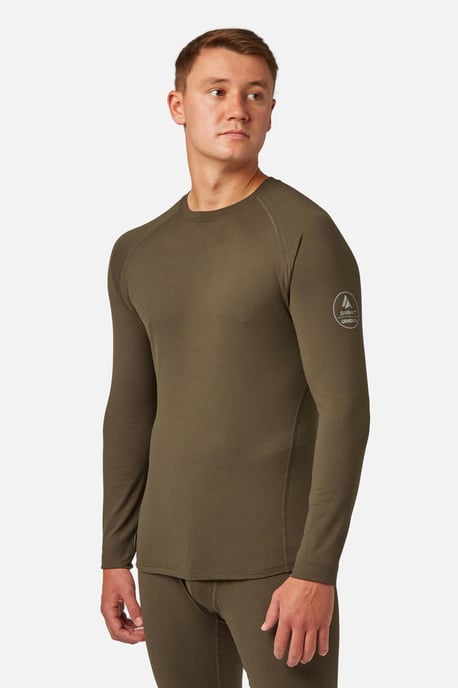 Bodyfit Crew Neck Baselayer Dark Khaki