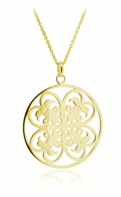 Orphelia Women's 925 Sterling Silver Chain with Pendant - Gold ZH-6035/2 - Image 3