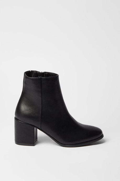Morgan Round Toe Medium Block Heel Ankle Boots