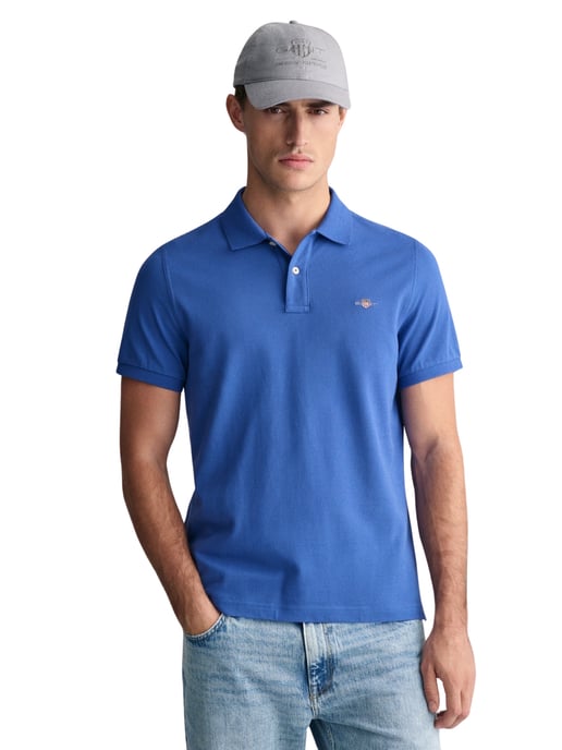 Polo Gant SS Regular Shield Pique Polo Azul - Image 5