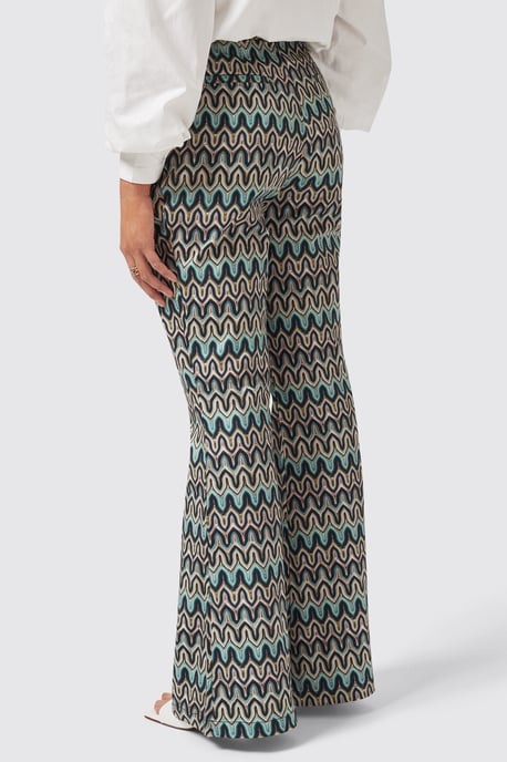 Gardenia Slim Fit Blue Cotton Trouser