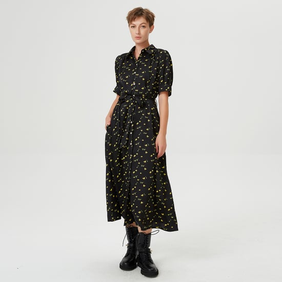 Shirt-dress with puffy sleeves and ladybug print - Image 2