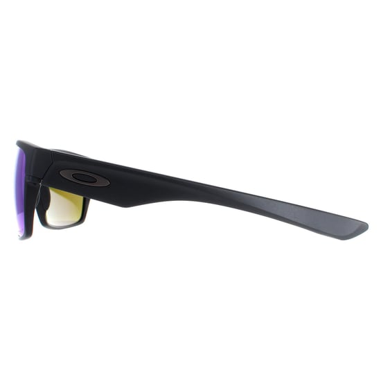 Oakley Rectangle Mens Matte Black Prizm Sapphire Polarized TwoFace