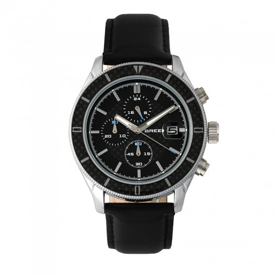 Breed Maverick Chronograph Leather-Band Watch w/Date