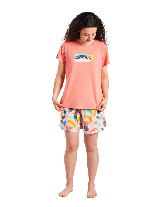 Women's short-sleeved and round neck pajamas MUEH0100 - Image 1