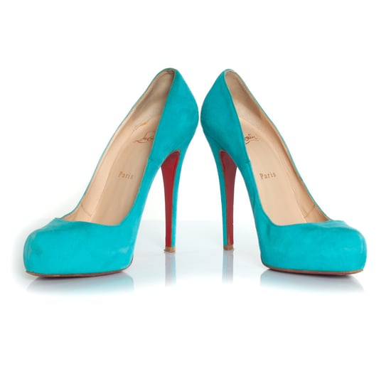 Turquoise suede pumps - Image 5