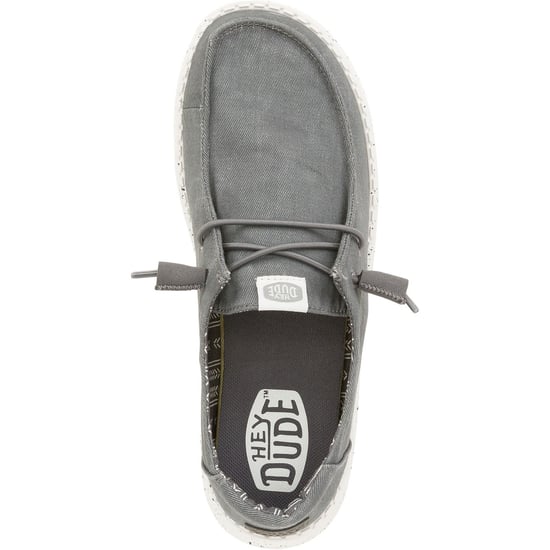 HEYDUDE Wendy Canvas 100% Cotton Women's Dark Grey Loafers - Image 4