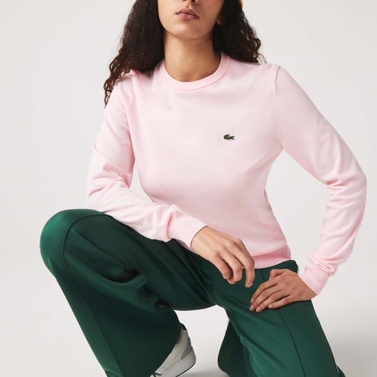 Women's Lacoste Organic Cotton Crewneck Sweatshirt in Pink