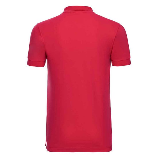 Russell Mens Pique Stretch Polo Shirt (Classic Red) - Image 2