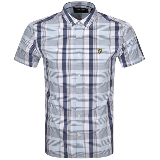Camisa de manga corta a cuadros azul Deck de Lyle & Scott - Image 1