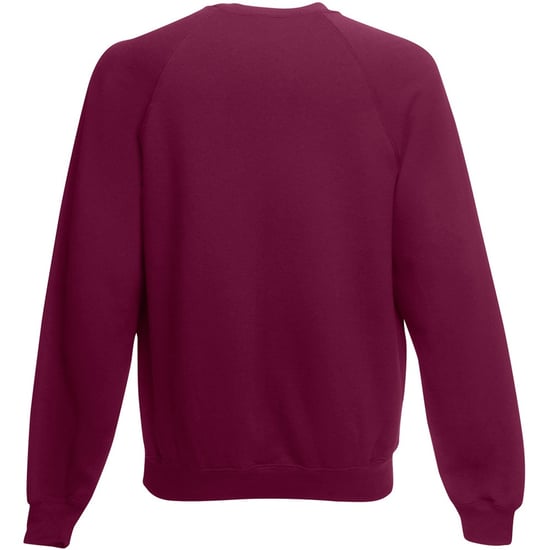 Fruit Of The Loom Mens Raglan Sleeve Belcoro® Sweatshirt (Burgundy) - Image 2