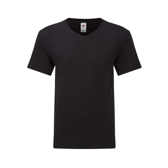 Fruit Of The Loom Mens Iconic 150 V Neck T-Shirt (Black) - Image 1