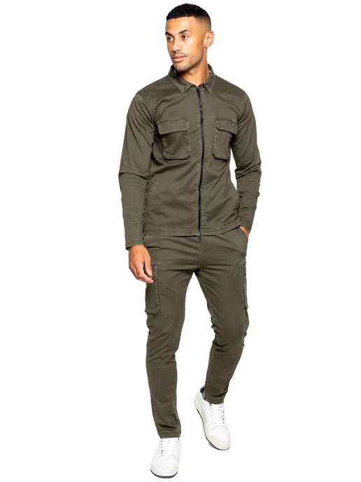 Chándal Enzo Cargo para Hombre - Caqui - Image 2