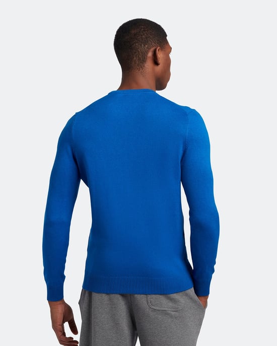 Jersey de algodon merino con cuello redondo de Lyle & Scott Jersey azul brillante - Image 3