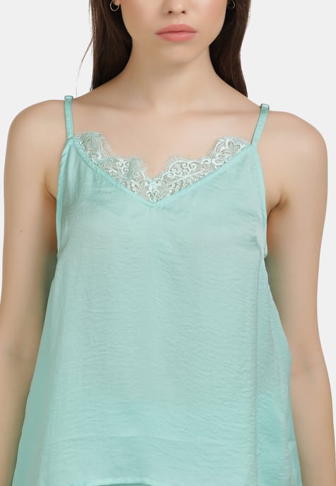 Mymo Lace Top women aqua - Image 5