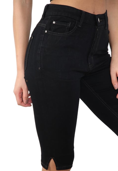 MYT Shorts De Mezclilla De Talle Alto Magic Shaping Negro Mujer - Image 6