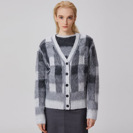 Check pattern cardigan - Image 1
