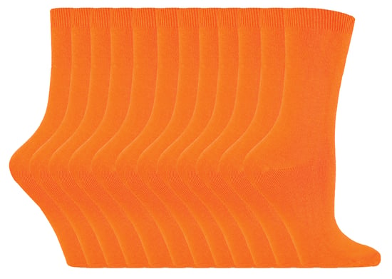 Calcetines de algodón para mujer | 12 pares | Snob | Calcetines de colores para mujer - Naranja - Image 1