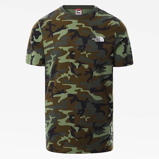 The North Face Men's Short Sleeve Simple Dome T-Shirt Thyme Brushwood Camo Print