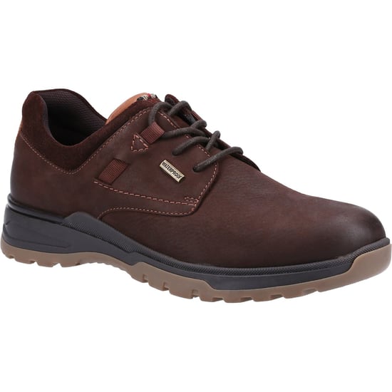 Hush Puppies Pele Leather Men's Brown Nubuck Lace-Up Shoes - Image 1
