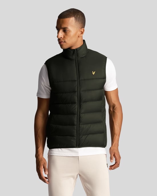 Chaleco acolchado Lyle & Scott en oliva - Image 2