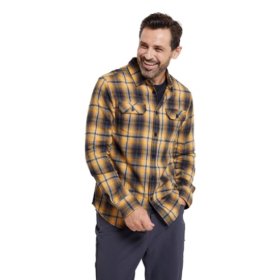 Mountain Warehouse Mens Trace Flannel Long-Sleeved Shirt (Yellow)