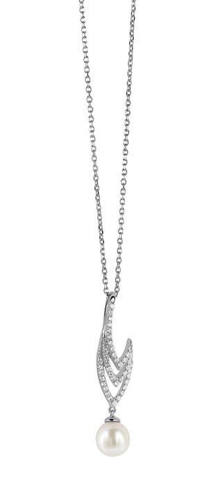 Orphelia Women's 925 Sterling Silver Set: Chain-Pendant + Earrings - Silver SET-5173 - Image 3