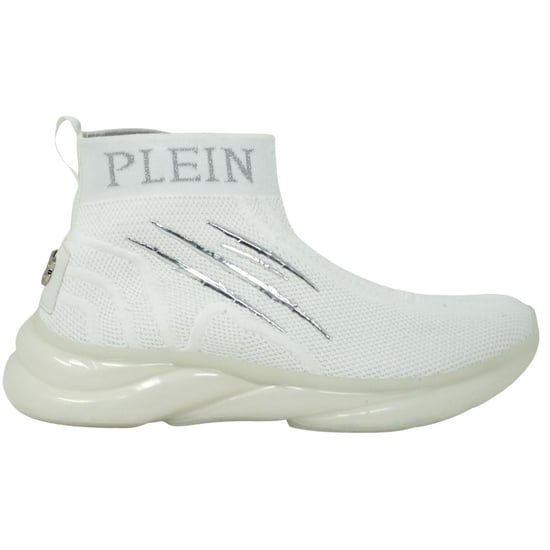 Zapatillas altas Plein Sport Sock blancas - Image 2
