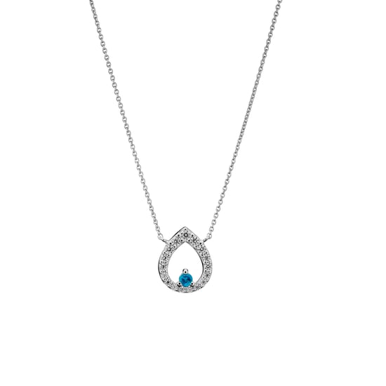 Orphelia 'Kiana' Women's 925 Sterling Silver Set: Necklace + Earrings - Silver SET-7487