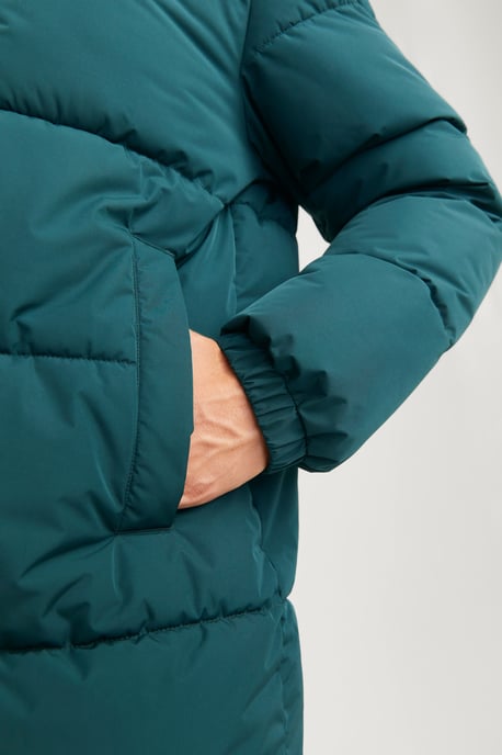 Jack & Jones Long Line Puffer Coat Padded Zip Fastened Hooded