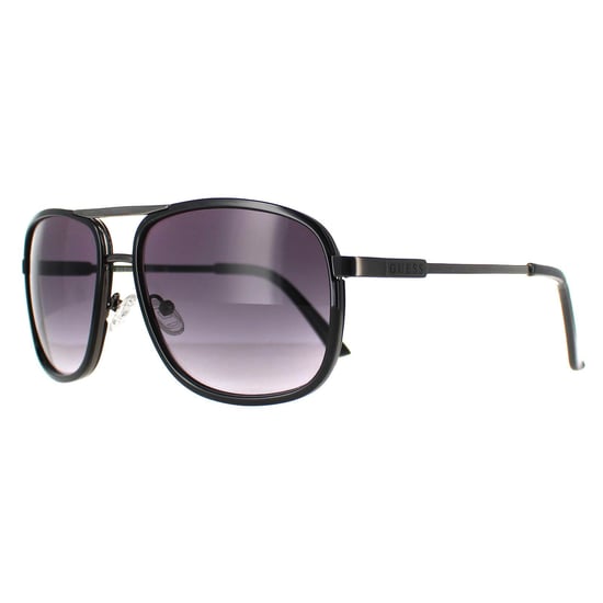 Guess Aviator Mens Shiny Black Smoke Gradient GF0216