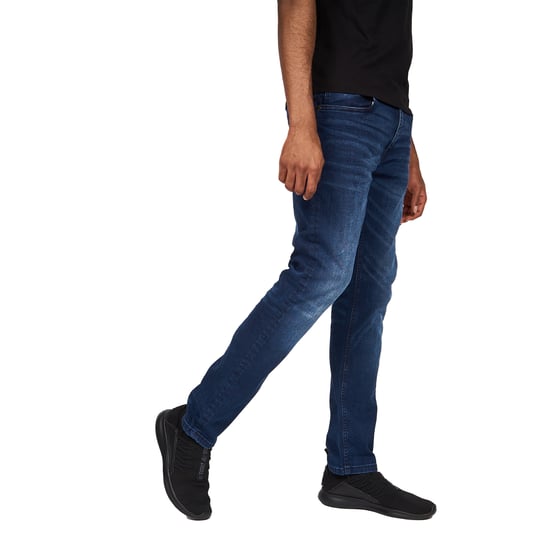 Crosshatch Mens Svelte Stretch Jeans (Dark Wash) - Image 4