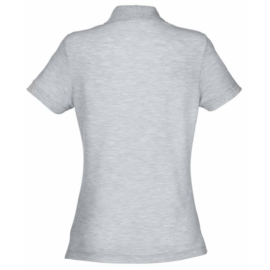 Fruit Of The Loom Womens Lady-Fit 65/35 Short Sleeve Polo Shirt (Heather Grey) - Image 2