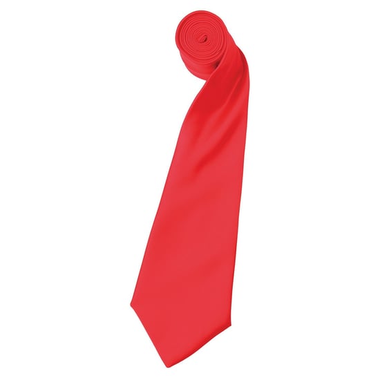 Premier Unisex Adult Colours Satin Tie (Strawberry Red) - Image 1