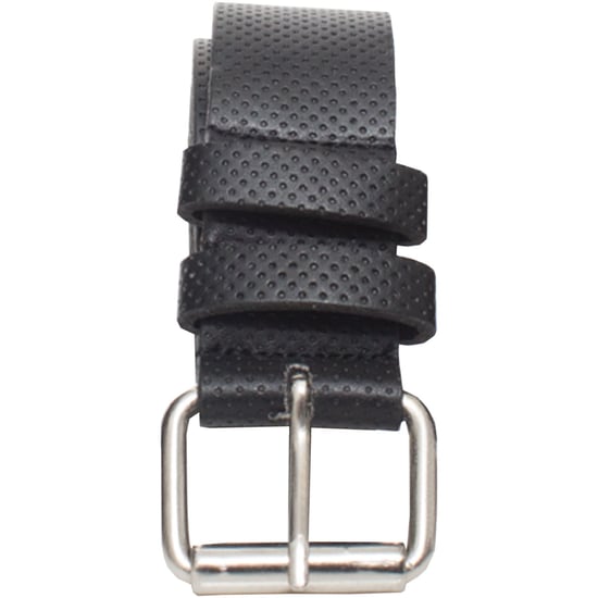 Kruze Mens Negro Cinturón de cuero en relieve - Image 1