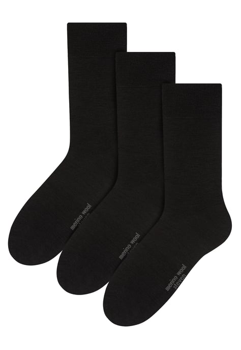 Steven - 3 Pares Multipack Mens Original Merino Wool Socks - Negro - Image 1
