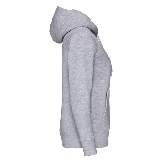 Fruit of the Loom Womens/Ladies Premium Heather Zipped Lady Fit Hooded Jacket (Heather Grey) - Image 3