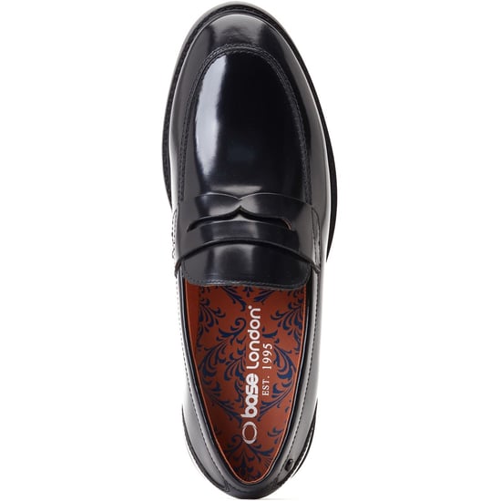 Base London Sid Leather Men's Black Loafers - Image 4