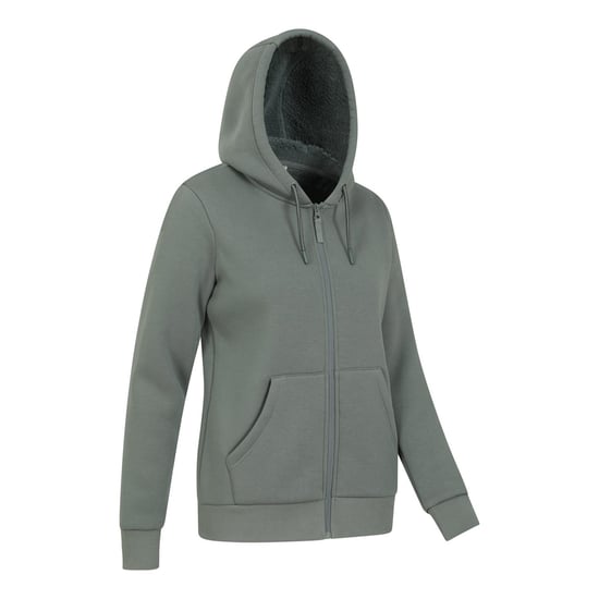 Mountain Warehouse Womens/Ladies Dalton Sherpa Lined Full Zip Hoodie (Khaki Green) - Image 4